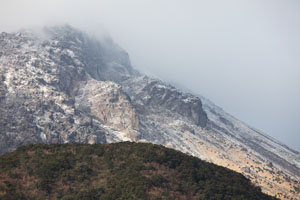 Heisei Shinzan lava dome extrusion lobes, Mount Unzen