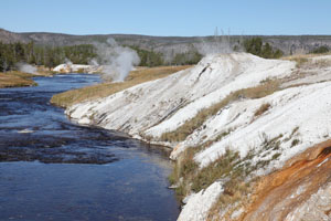 Geothermal Features along Firehole River, Yellowstone