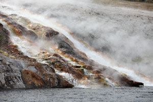 Excelsior Geyser Overflow into Firehole River